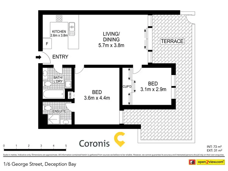 Floorplan of Homely unit listing, 1/6 George Street, Deception Bay QLD 4508