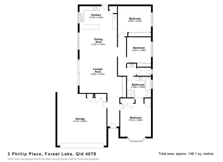 Floorplan of Homely house listing, 3 Phillip Pl, Forest Lake QLD 4078