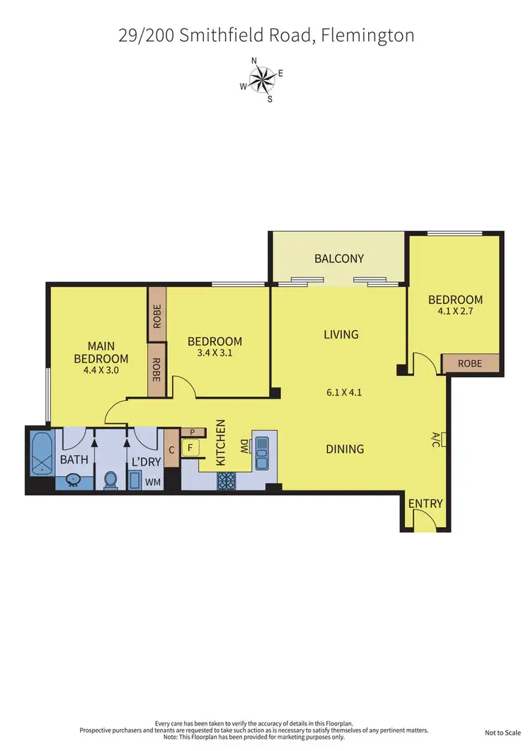 Floorplan of Homely apartment listing, 29/200 Smithfield Road, Flemington VIC 3031