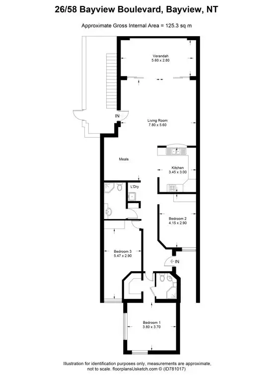 Floorplan of Homely unit listing, 26/58 Bayview Boulevard, Bayview NT 820