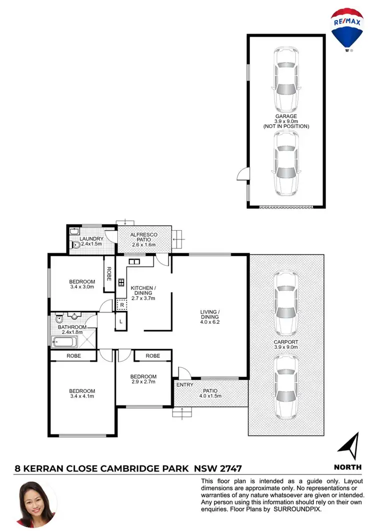 Floorplan of Homely house listing, 8 KERRAN CLOSE, Cambridge Park NSW 2747