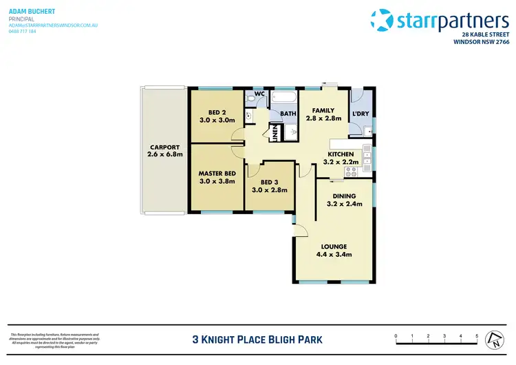 Floorplan of Homely house listing, 3 Knight Place, Bligh Park NSW 2756