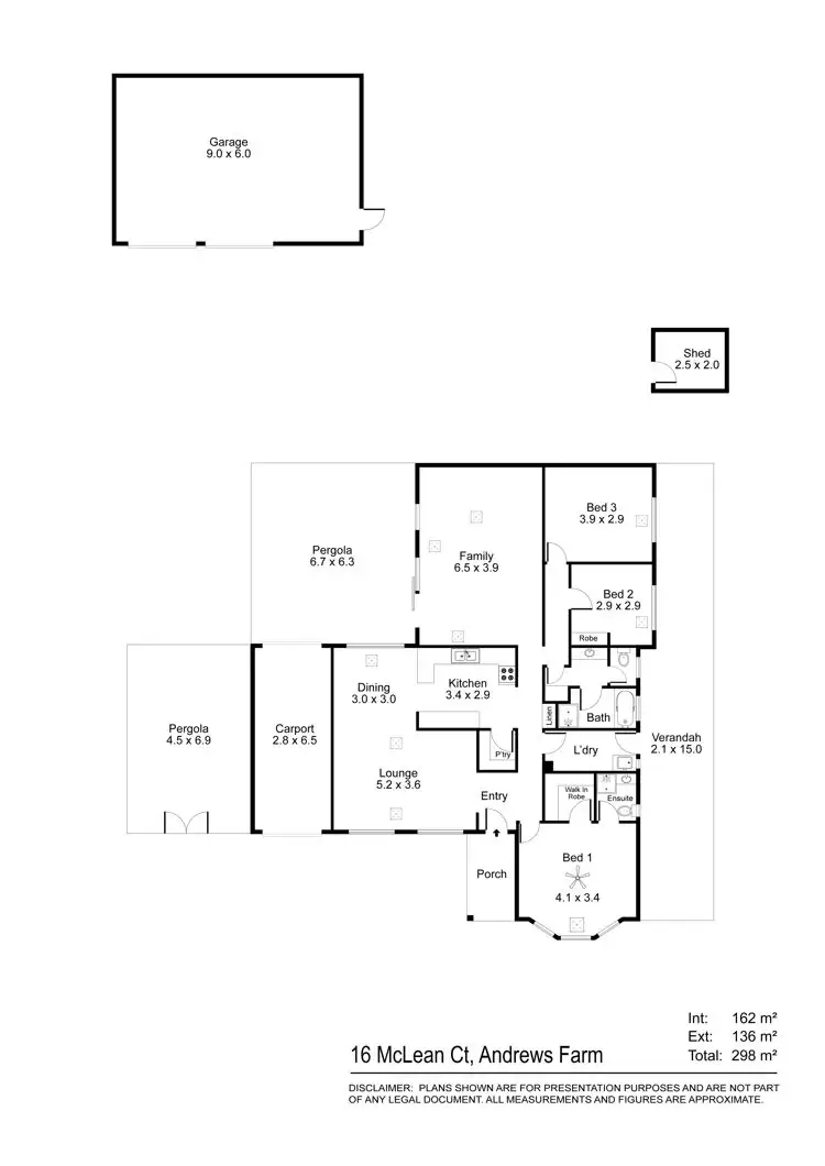 Floorplan of Homely house listing, 16 McLean Court, Andrews Farm SA 5114