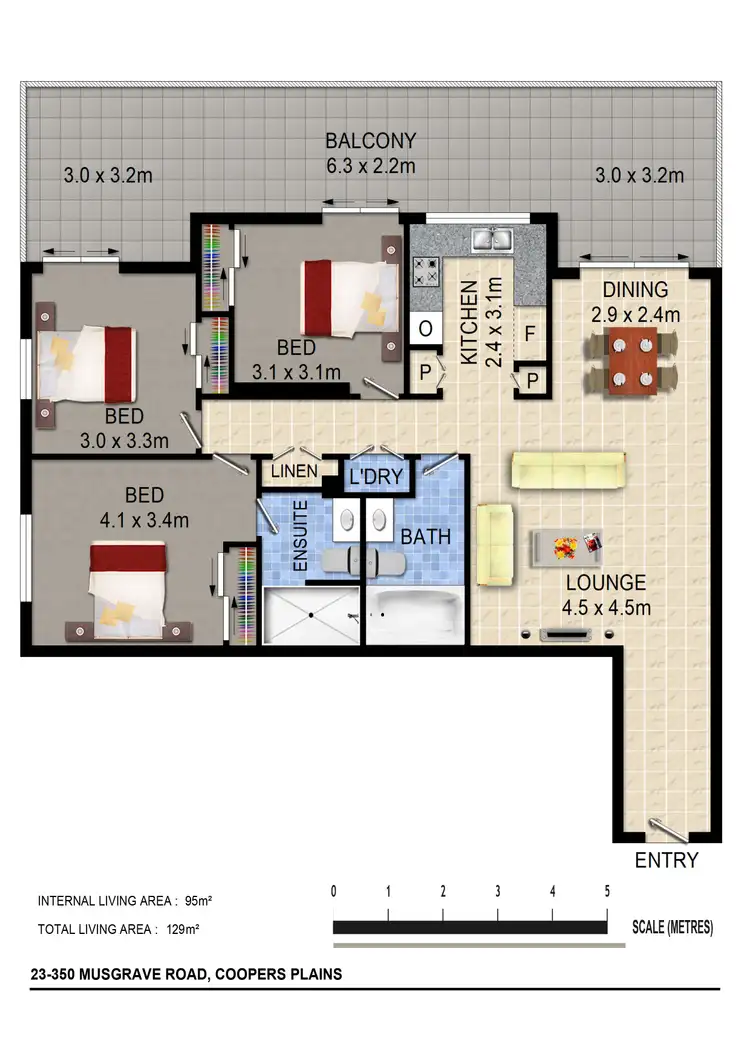 Floorplan of Homely unit listing, 23/350 Musgrave Rd, Coopers Plains QLD 4108