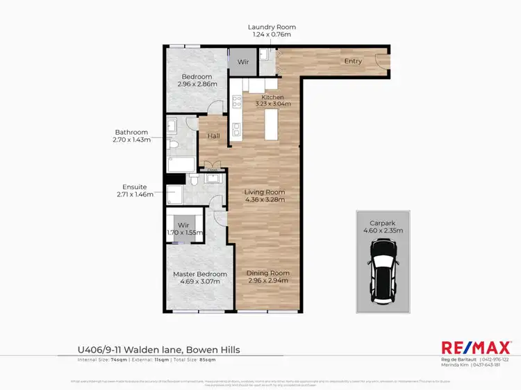 Floorplan of Homely apartment listing, 406/9-11 Walden Lane, Bowen Hills QLD 4006