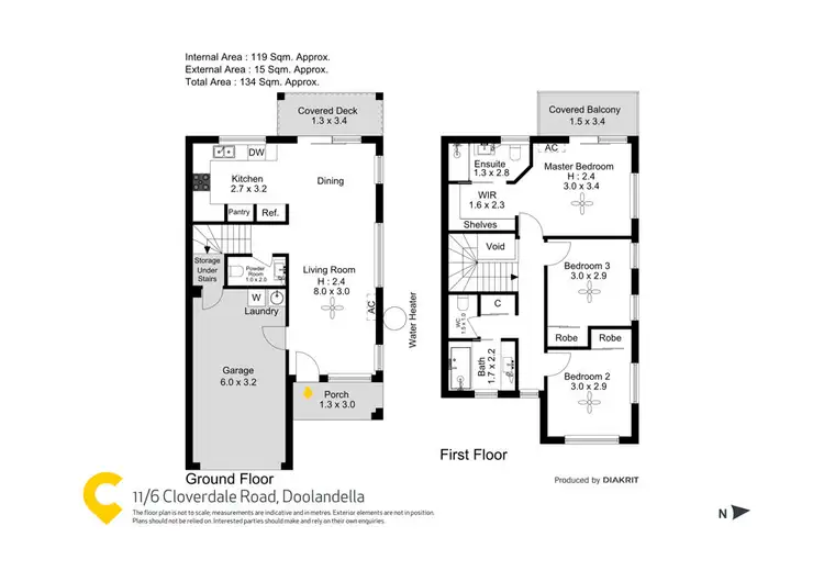 Floorplan of Homely townhouse listing, 11/6 Cloverdale Road, Doolandella QLD 4077