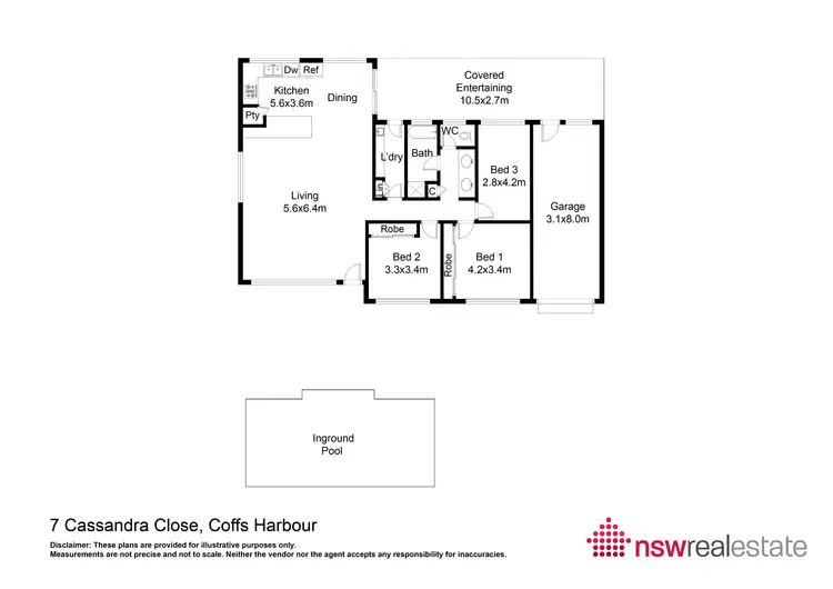 Floorplan of Homely house listing, 7 Cassandra Close, Coffs Harbour NSW 2450