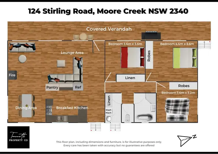 Floorplan of Homely rural property listing, 124 Stirling Road, Tamworth NSW 2340