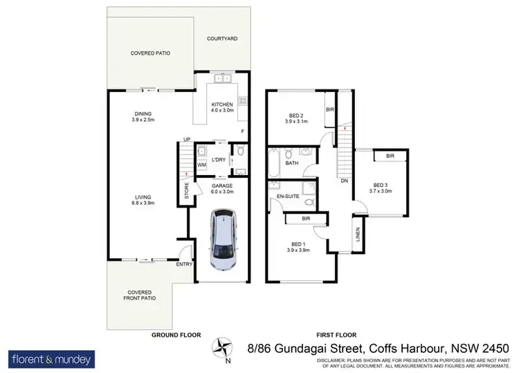 Floorplan of Homely townhouse listing, 8/86 Gundagai St, Coffs Harbour NSW 2450