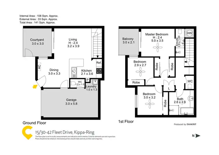 Floorplan of Homely house listing, 15/30-42 Fleet Drive, Kippa-Ring QLD 4021