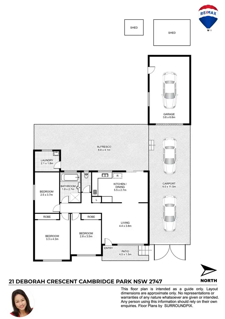 Floorplan of Homely house listing, 21 DEBORAH CRESCENT, Cambridge Park NSW 2747