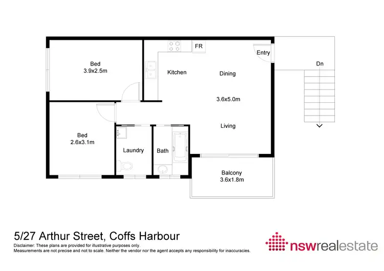 Floorplan of Homely unit listing, 5/27 Arthur Street, Coffs Harbour NSW 2450
