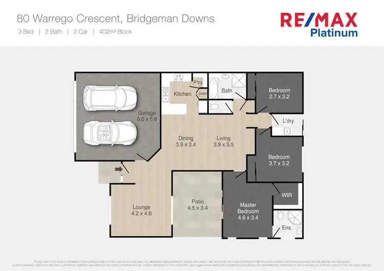 Floorplan of Homely semi-detached listing, 80 Warrego Crescent, Murrumba Downs QLD 4503