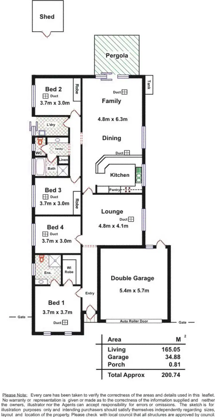 Floorplan of Homely house listing, 17 Lime Court, Munno Para West SA 5115