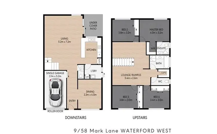 Floorplan of Homely townhouse listing, 9/58 Mark Lane, Waterford West QLD 4133