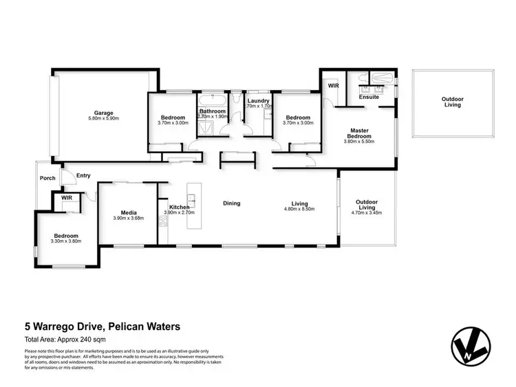 Floorplan of Homely house listing, 5 Warrego Drive, Pelican Waters QLD 4551