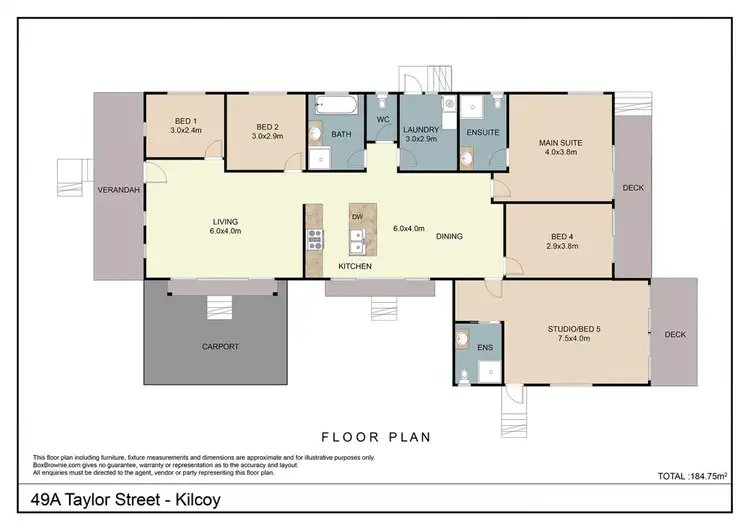 Floorplan of Homely house listing, 49A Taylor Street, Kilcoy QLD 4515