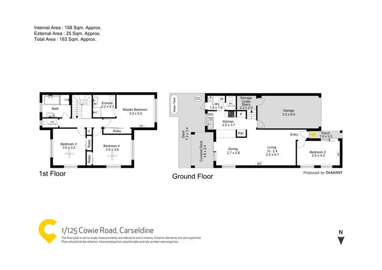 Floorplan of Homely townhouse listing, 1/125 Cowie Road, Carseldine QLD 4034
