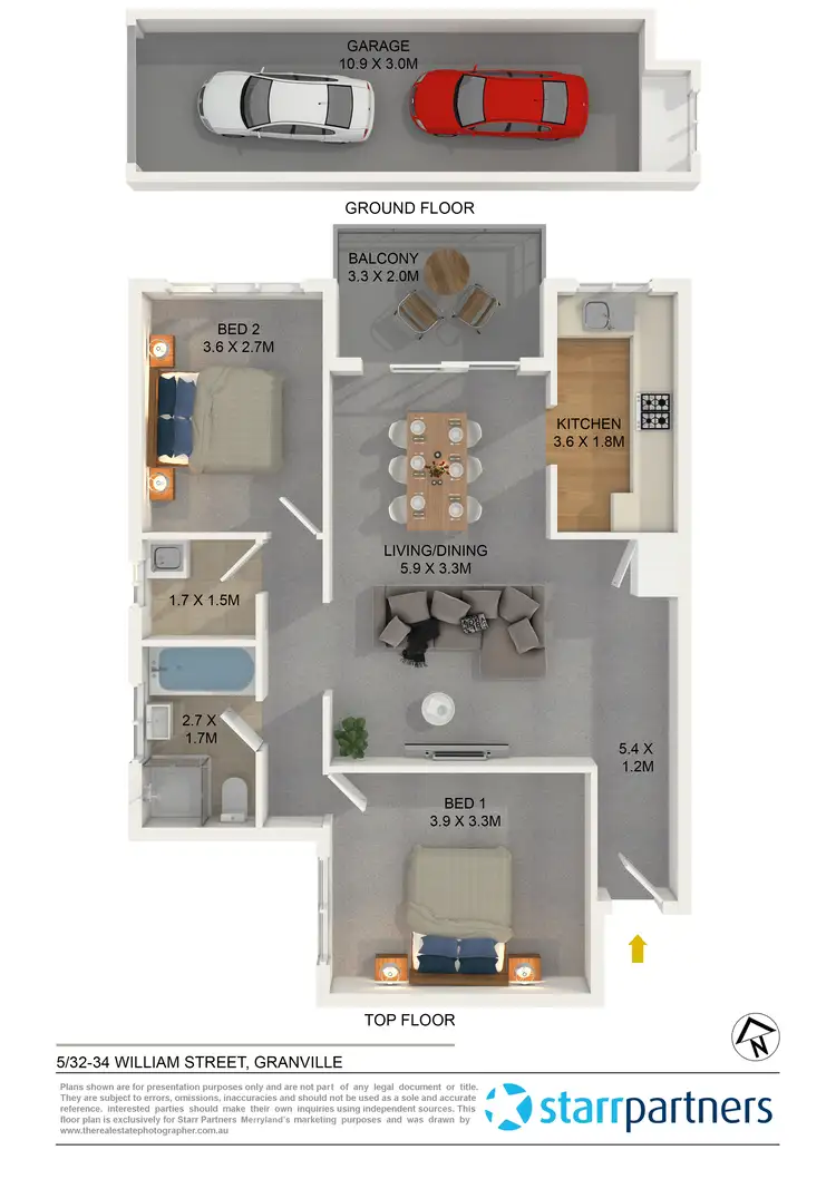Floorplan of Homely unit listing, 5/32-34 William Street, Granville NSW 2142