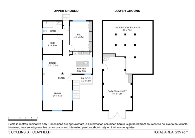 Floorplan of Homely house listing, 3 Collins Street, Clayfield QLD 4011