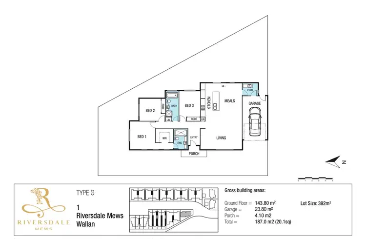 Floorplan of Homely house listing, 1 Riversdale Mews, Wallan VIC 3756