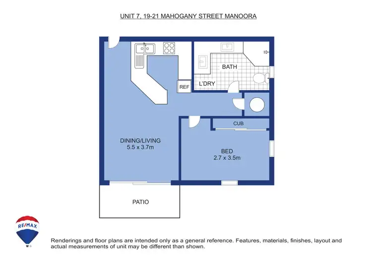 Floorplan of Homely unit listing, 7/19-21 Mahogany Street, Manoora QLD 4870