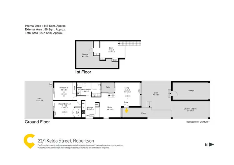 Floorplan of Homely townhouse listing, 21/1 Kelda Street, Robertson QLD 4109