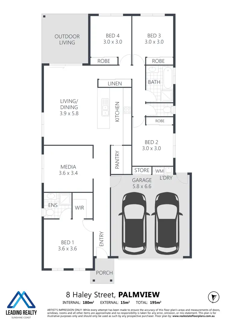 Floorplan of Homely house listing, 8 Haley St, Palmview QLD 4553