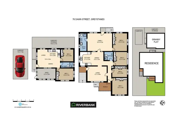 Floorplan of Homely house listing, 76 & 76a Dawn Street, Greystanes NSW 2145