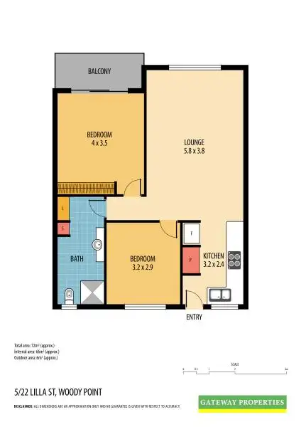 Floorplan of Homely unit listing, 5/22 LILLA STREET, Woody Point QLD 4019