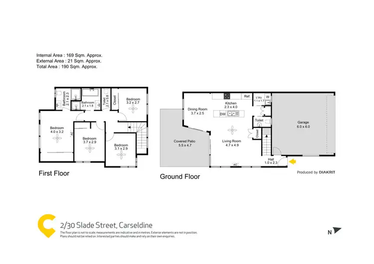 Floorplan of Homely townhouse listing, 2/30 Slade Street, Carseldine QLD 4034
