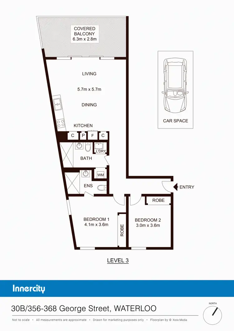 Floorplan of Homely apartment listing, 30B/356-368 George St, Waterloo NSW 2017