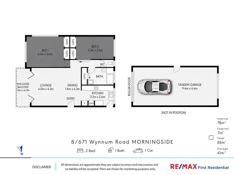 Floorplan of Homely unit listing, 8/675 Wynnum Rd (CNR Abinger St), Morningside QLD 4170