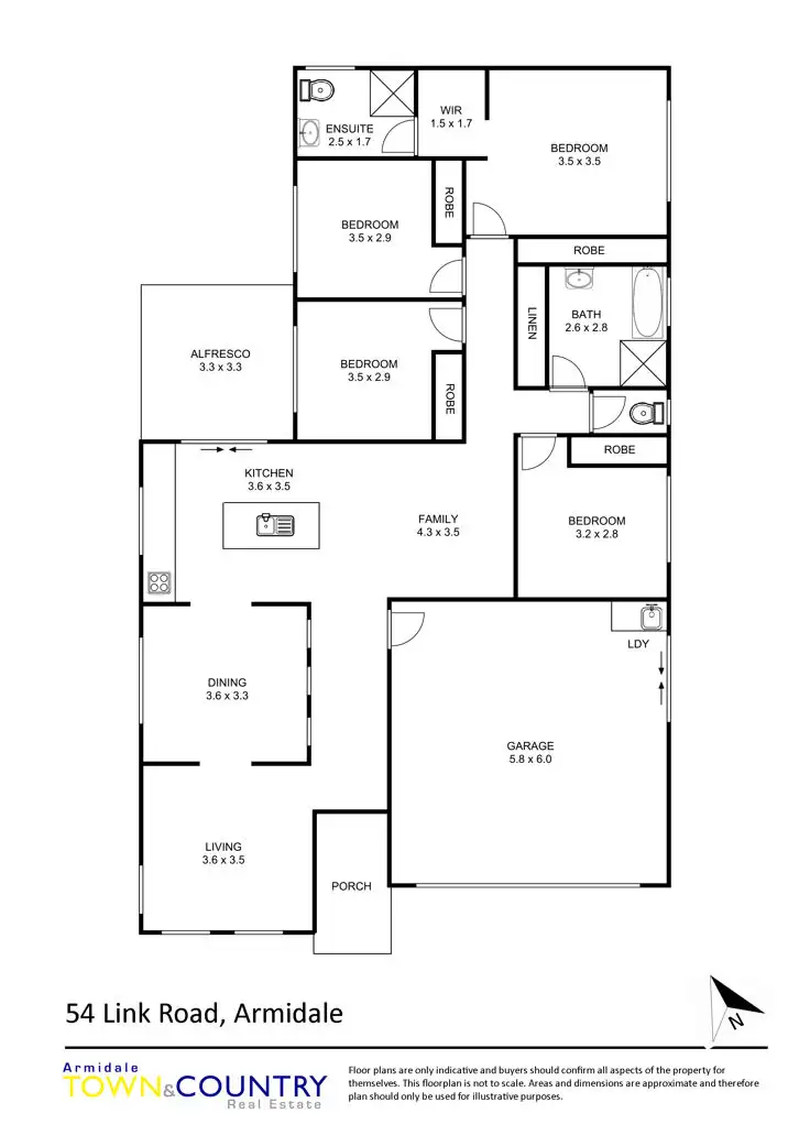 Floorplan of Homely house listing, 54 Link Road, Armidale NSW 2350