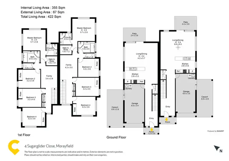 Floorplan of Homely semi-detached listing, 4 Sugarglider Close, Morayfield QLD 4506