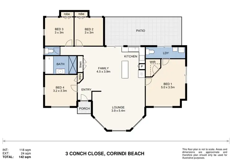 Floorplan of Homely house listing, 3 Conch Close, Corindi Beach NSW 2456