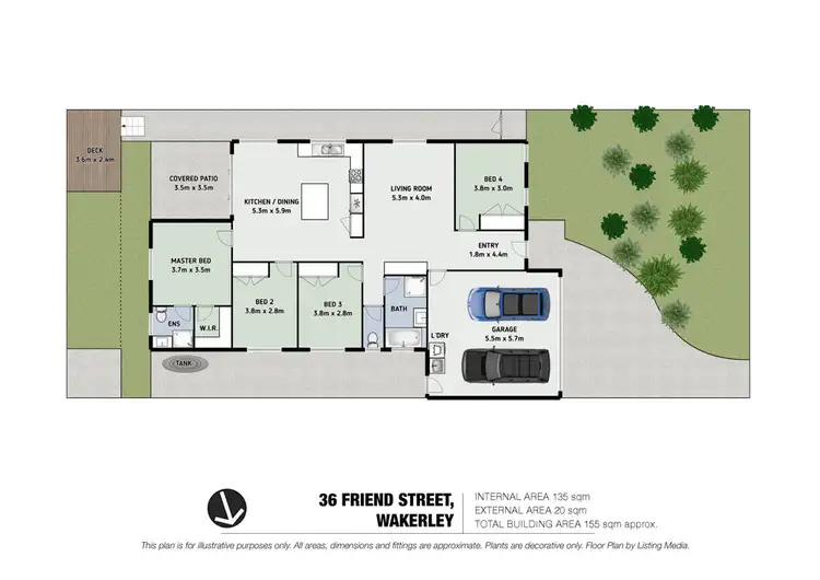 Floorplan of Homely house listing, 36 Friend Street, Wakerley QLD 4154