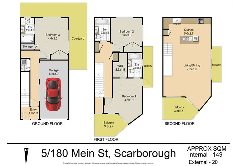 Floorplan of Homely townhouse listing, 5/180 Mein Street, Scarborough QLD 4020
