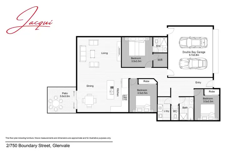 Floorplan of Homely unit listing, 2/750 Boundary Street, Glenvale QLD 4350
