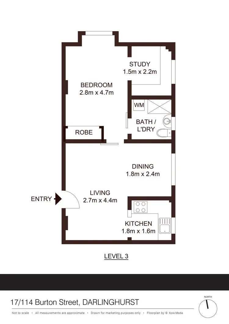Floorplan of Homely apartment listing, 17/114 Burton St, Darlinghurst NSW 2010