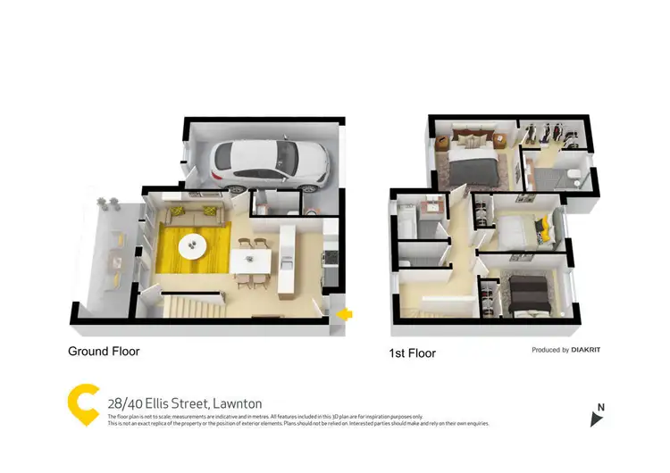 Floorplan of Homely townhouse listing, 28/40 Ellis Street, Lawnton QLD 4501
