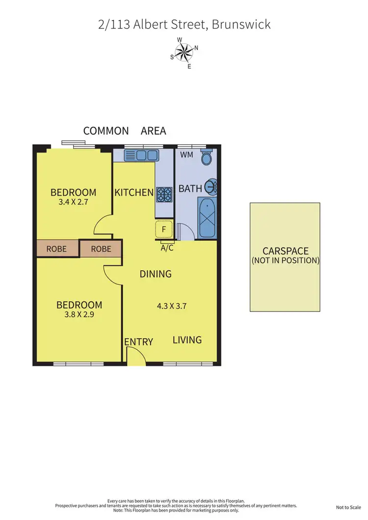 Floorplan of Homely apartment listing, 2/113 Albert Street, Brunswick VIC 3056