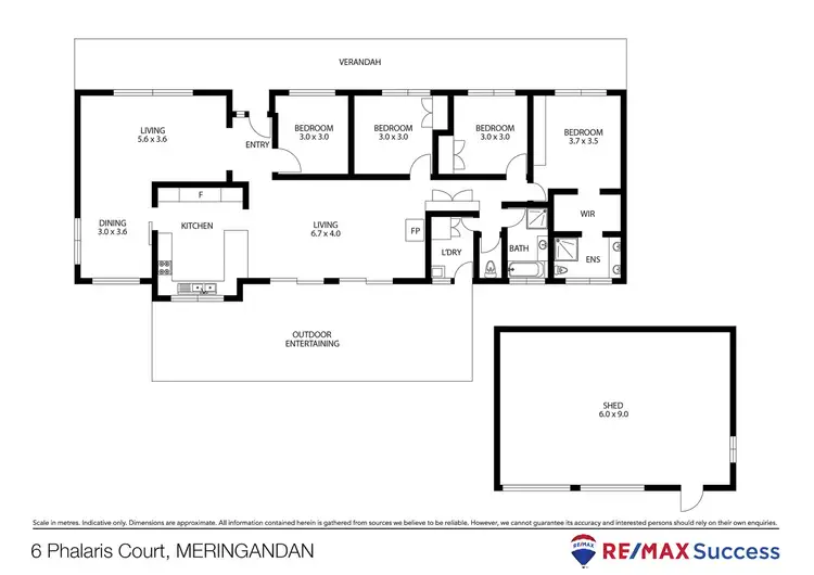 Floorplan of Homely house listing, 6 Phalaris Court, Meringandan West QLD 4352