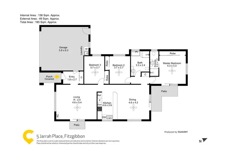 Floorplan of Homely house listing, 5 Jarrah Place, Fitzgibbon QLD 4018