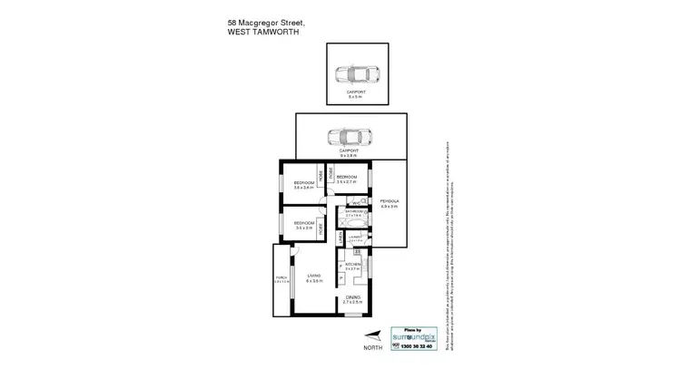Floorplan of Homely house listing, 58 MacGregor St, Tamworth NSW 2340