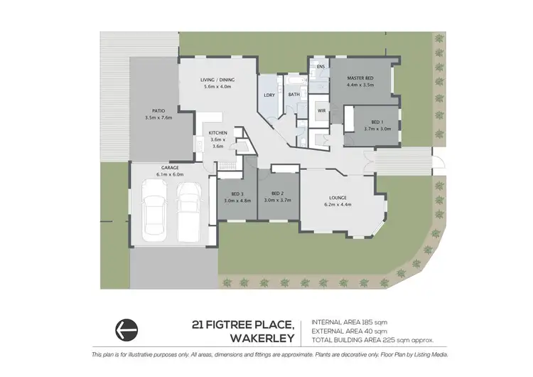 Floorplan of Homely house listing, 21 Figtree Place, Wakerley QLD 4154