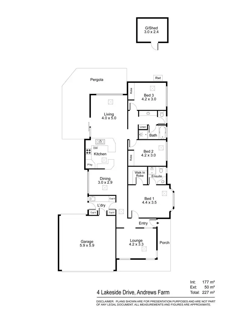 Floorplan of Homely house listing, 4 Lakeside Drive, Andrews Farm SA 5114
