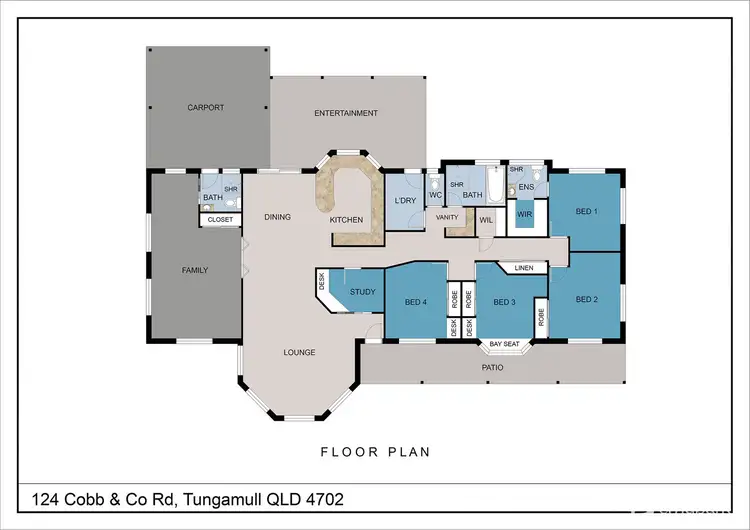 Floorplan of Homely rural property listing, 124 Cobb & Co Road, Tungamull QLD 4702