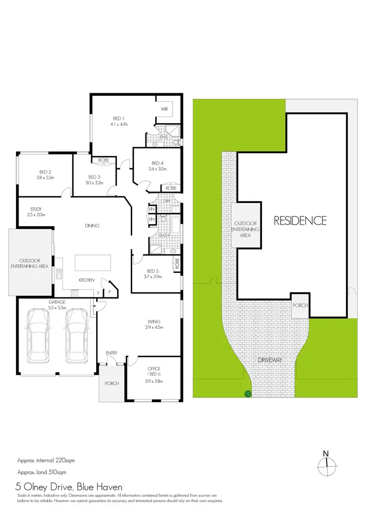 Floorplan of Homely house listing, 5 Olney Drive, Blue Haven NSW 2262