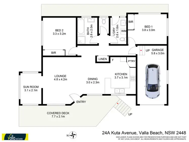 Floorplan of Homely house listing, 24A KUTA AVENUE, Valla Beach NSW 2448